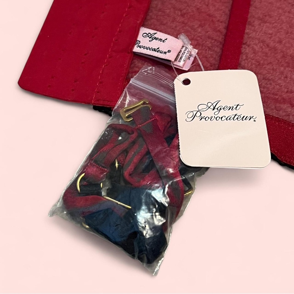 ❤️🔥Agent Provocateur Corset Bustier “Betty” • Red & Black - Picture 4 of 7